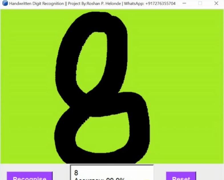 Handwritten Digit Recognition using Python Project Source code ...