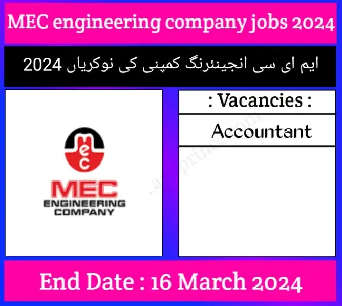 MEC engineering company jobs 2024 in pakistan