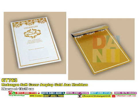 Undangan Soft Cover Amplop Gold  Ana Maskhun Souvenir 