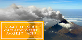 ALERTA AMARILLA FASE 3, EN VOLCAN POPOCATEPELT, 15 DE MAYO 2013