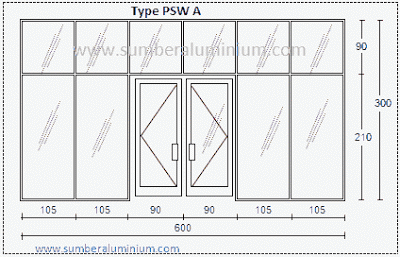 Contoh Desain Partisi Aluminium Kantor Aluminium Kaca 