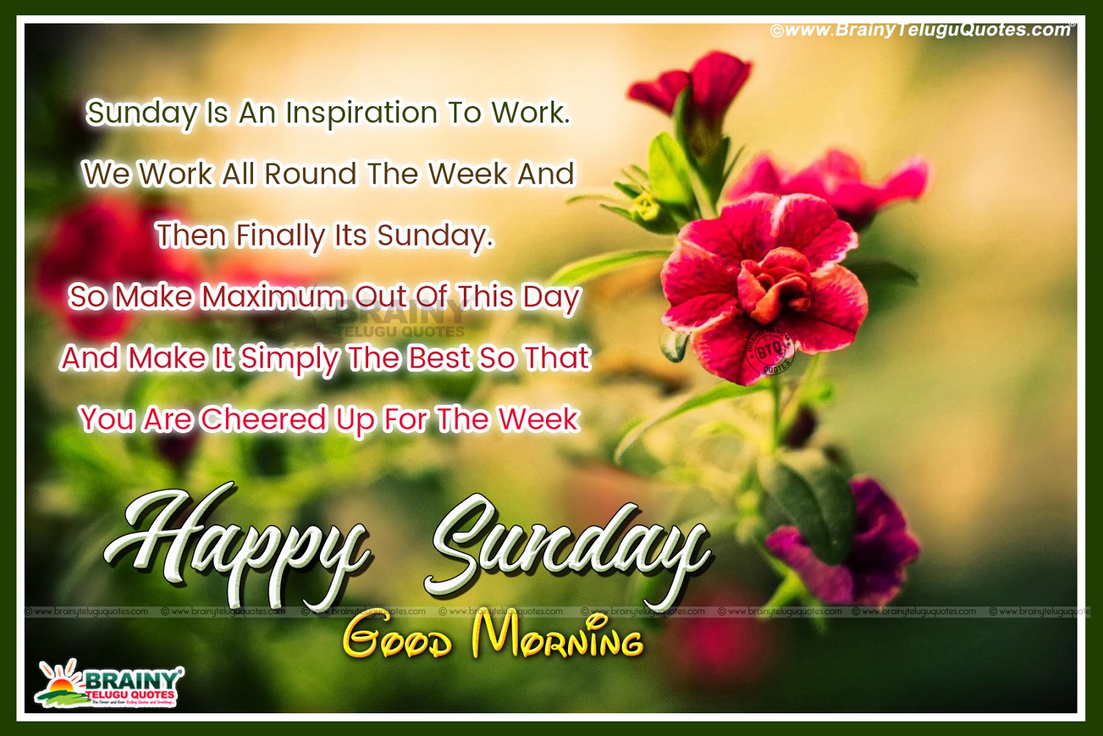 famous latest Happy Sunday Cheerful Good Morning Quotes in English