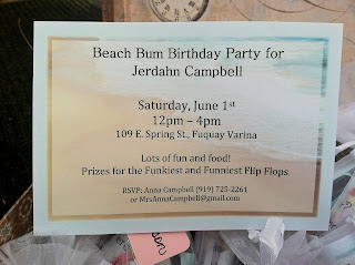 Beach Bum Birthday Party Invitation for a teenager