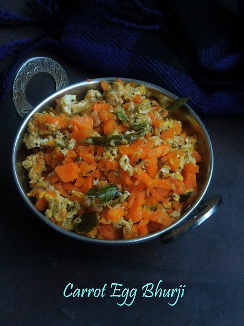 Egg bhurji with carrot