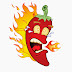 Flaming Hot Chili Pepper Cartoon Vector