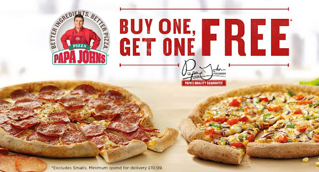 Papa John COUPON Buy 1 Get 1 free Pizza