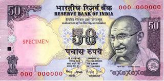 Gambar Uang India 50 Rupee