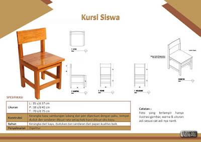 desain kursi siswa kayu