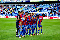 LEVANTE U. D. - Valencia, España - Temporada 2015-16 - Mariño, Feddal, Casadesús, Juanfran y Verza; Morales, Rossi, Jose Mari, Pedro López, Cuero y Medjani - MÁLAGA C. F. 3 (Cop 2, Chory Castro) LEVANTE U. D. 1 (Morales) - 02/05/2016 - Liga de 1ª División, jornada 36 - Málaga, estadio de la Rosaleda