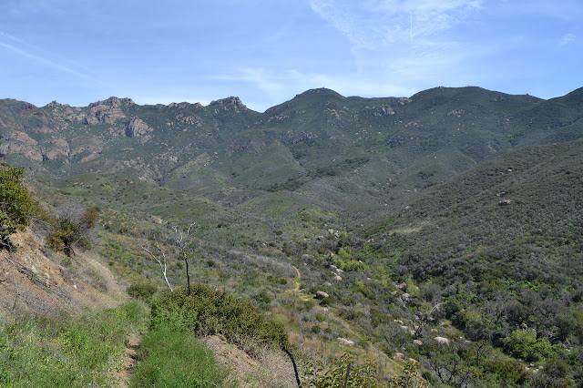 Blue Canyon and the trail coming down it