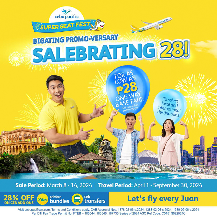 Cebu Pacific ₱28 Seat Sale
