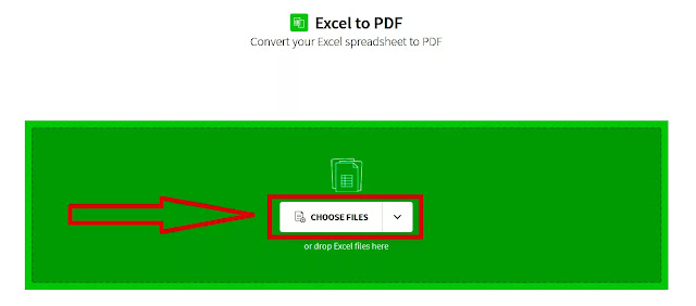 Choose File Excel to PDF Convert Online