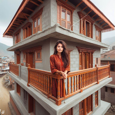 The girl in the balcony Rabindra Adhikary