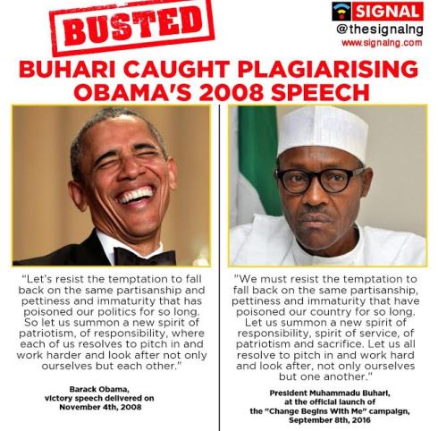 Plagiarism: Presidency to punish official who inserted Obama's quote in President Buhari's speech 