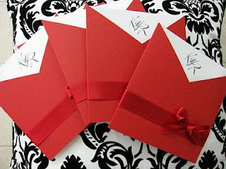 Tarjetas de Boda Blanco y Rojo, parte 1