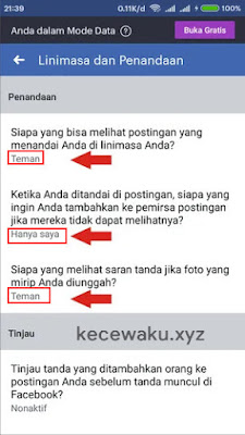 cara mengunci profil fb