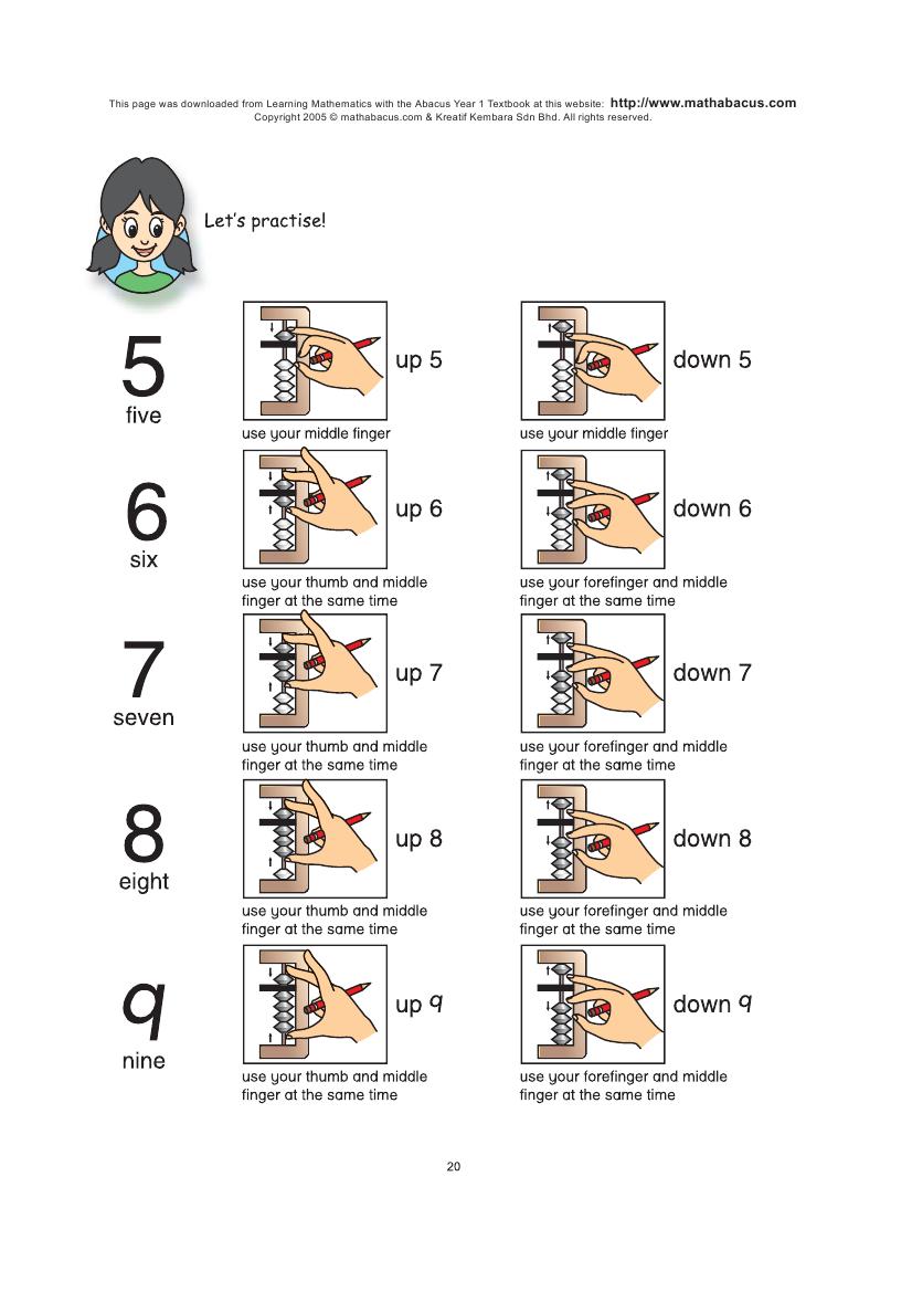 Matematik Sekolah Rendah: Belajar Asas Abakus Bahagian 4
