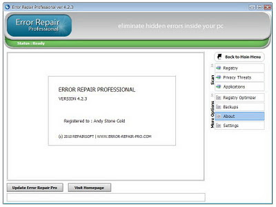 Error Repair Professional - Eliminate hidden errors inside your pc