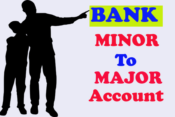 Minor Account To Major Account Application in Hindi English