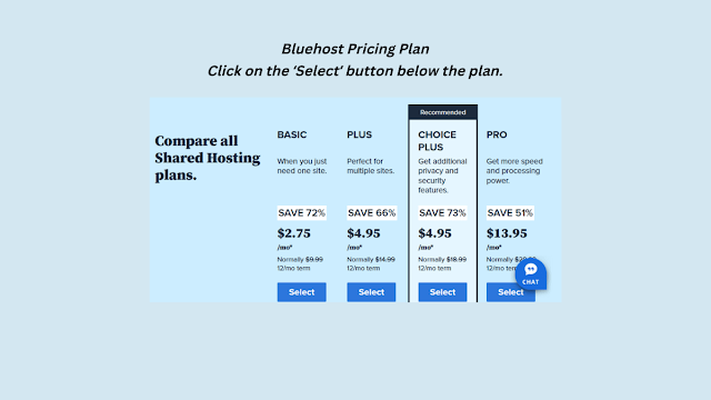 Bluehost Select Plan