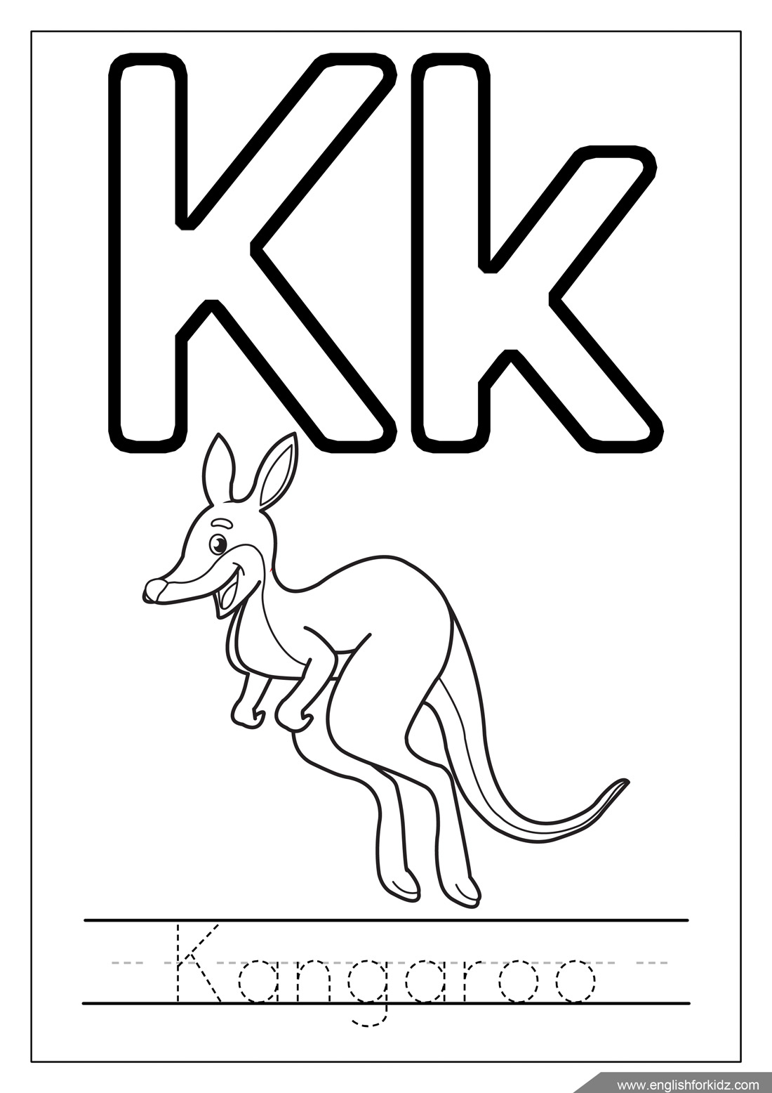 alphabet coloring pages letters k t