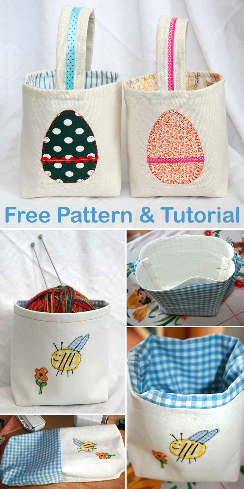 Fabric Basket Free Pattern and Tutorial