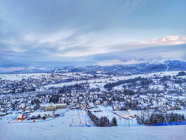 panorama na Tatry, punkt widokowy Zakopane, Harenda