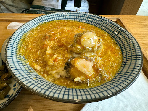 Xie San Bao Qianhai 蟹叁寶 前海店 [Shenzhen, CHINA] - Signature Crab roe mixed noodles (蟹黃金撈) Steamed rice with crab roe sauce and abalone (蟹粉鮑魚拌飯)