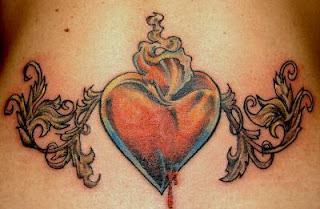 Heart Tattoo On Lower Back