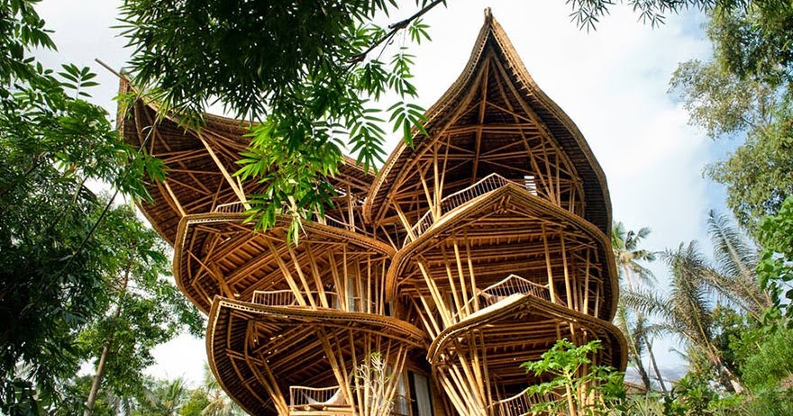 DuSeWa Fleksibelnya Bambu  Rumah  ini Seluruhnya Terbuat 