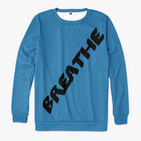 Breathe All-over Print Sweatshirt Blue