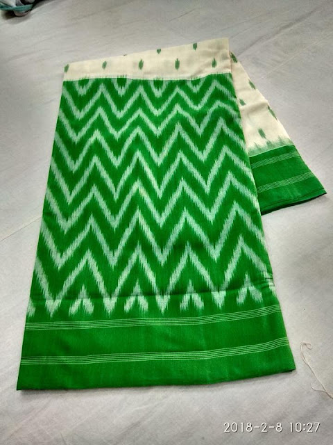 Soft cotton ikkat sarees