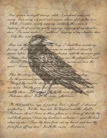 Edgar Allen Poe, The Raven, Halloween Printable, spooky, Easy Halloween DIY, Nevermore Quoth the Raven