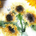 watercolor sunflowers video making of