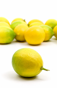 Home grown lemons close up shot