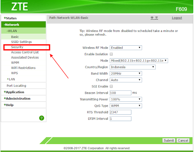 Password Router Indihome Zte : Kumpulan Password ZTE F609 ...