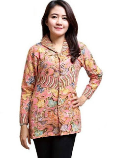 model baju batik wanita terbaru atasan modern