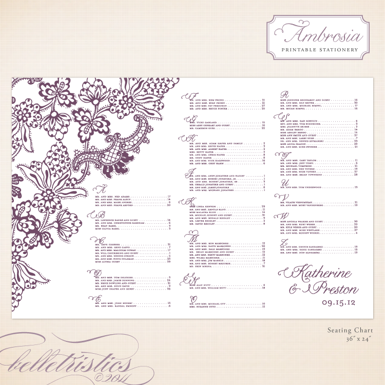 print your own diy wedding reception seating chart design