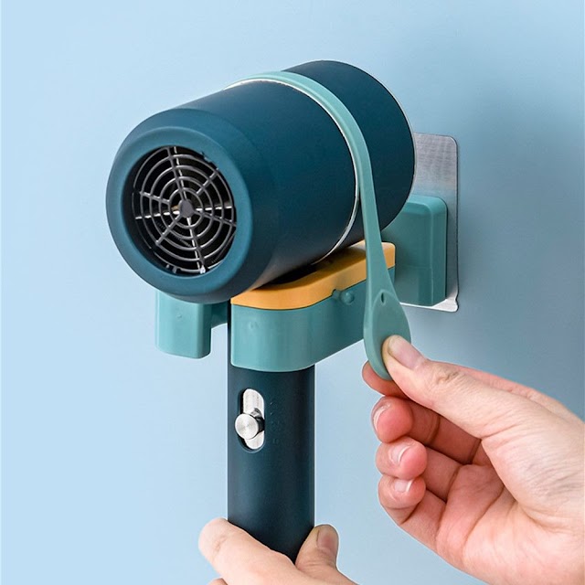 Self-Adhesive Hair Dryer Holder