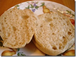French bread roll - cut
