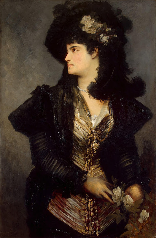 Portrait of a Woman by Hans Makart - Portrait paintings from Hermitage Museum