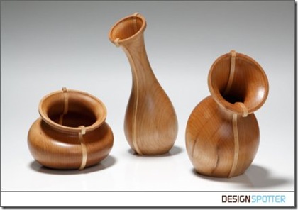 wood vases by paul loebach