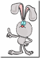 Cautioning rabbit
