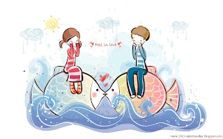 2. Cute Cartoon Couple Love Hd Wallpapers For Valentines Day