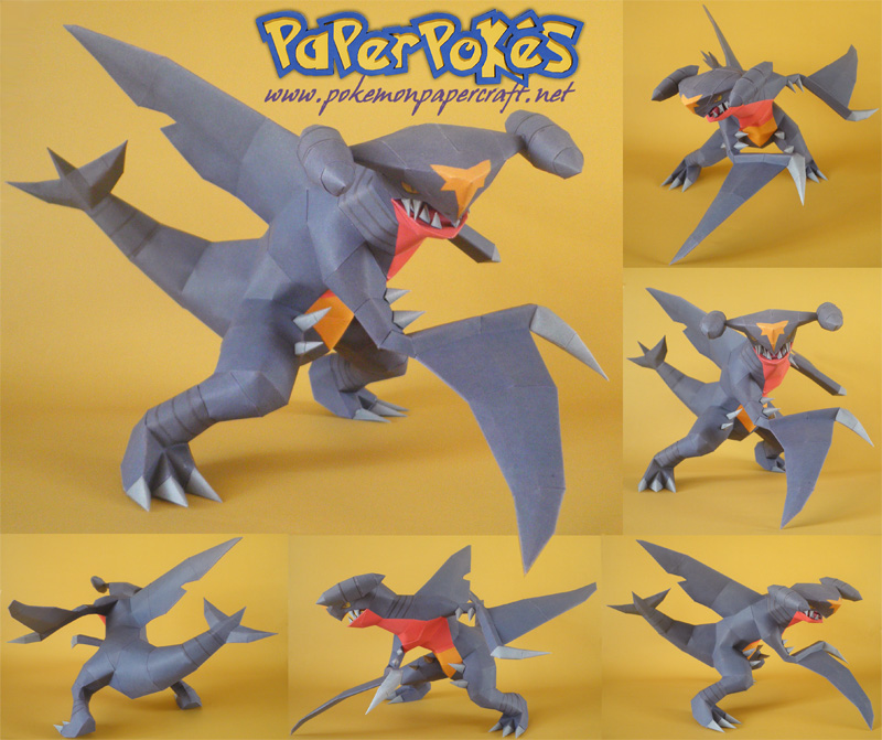 Pokemon Garchomp Papercraft