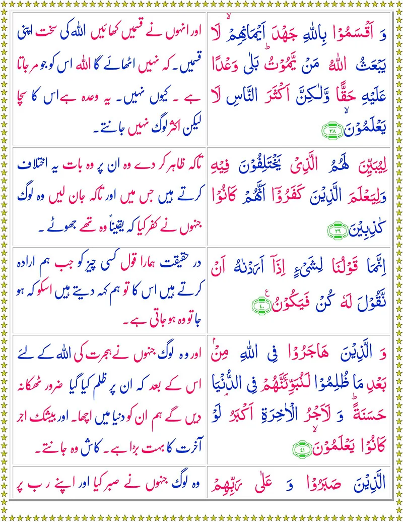 Quran,Surah Nahl with Urdu Translation,Quran with Urdu Translation,