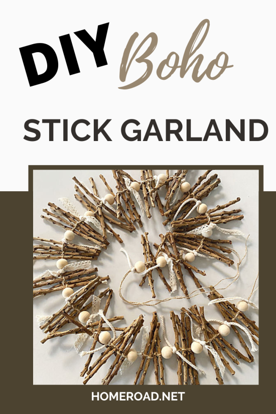 boho garland pin with overlay
