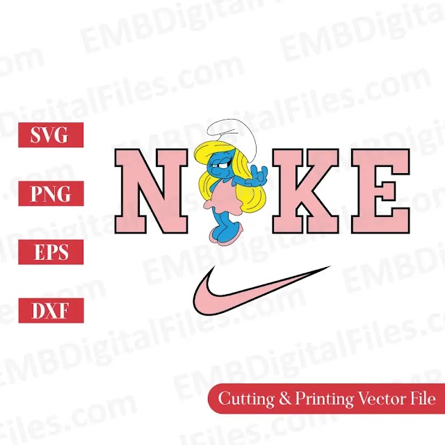 Disney Smurfette cartoon character SVG for Cricut