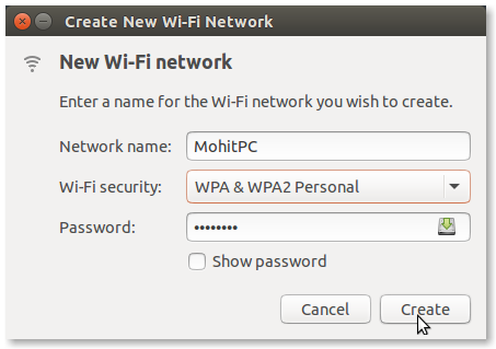 how to create wifi hotspot on ubuntu