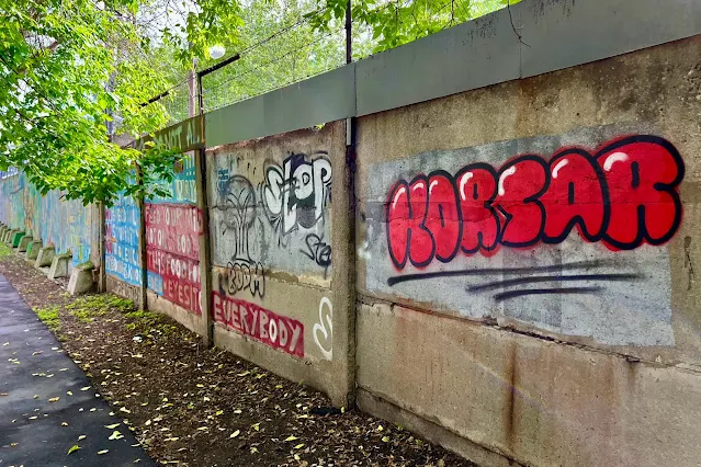 проход от улицы Гамалеи к улице Рогова, забор, граффити